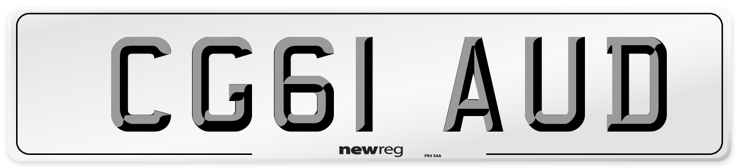 CG61 AUD Number Plate from New Reg